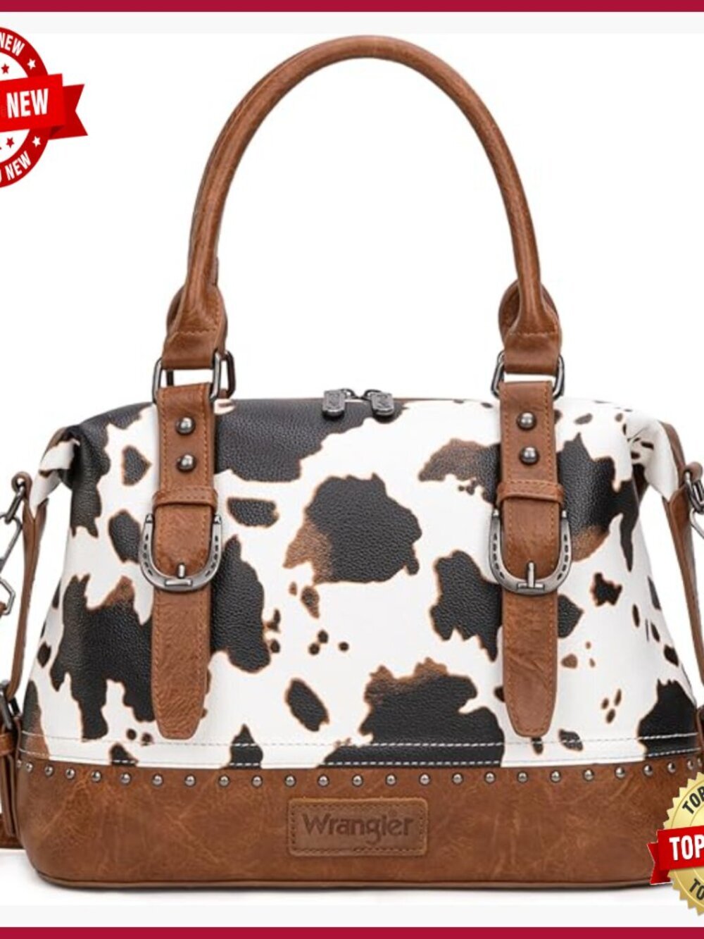 Western Barrel Satchel Shoulder Bag with Detachable Strap, Lightweight